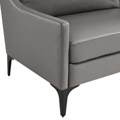 Corland Gray Leather Sofa - Ornate Home
