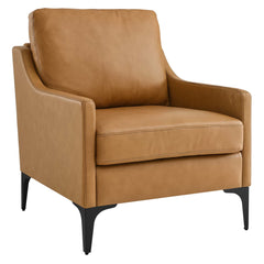 Corland Tan Leather Armchair - Ornate Home