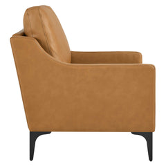Corland Tan Leather Armchair - Ornate Home