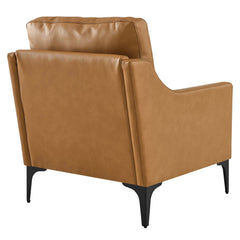 Corland Tan Leather Armchair - Ornate Home