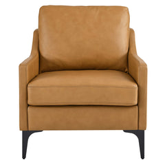 Corland Tan Leather Armchair - Ornate Home