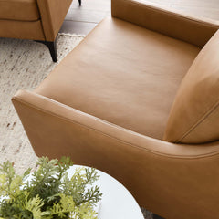 Corland Tan Leather Armchair - Ornate Home