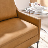 Corland Tan Leather Loveseat - Ornate Home