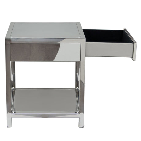 Corleo Stainless Steel Accent Table - Ornate Home