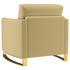 Corliss Camel 3-piece Velvet Upholstered Sofa Set - Ornate Home