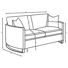 Corliss Camel 3-piece Velvet Upholstered Sofa Set - Ornate Home
