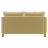 Corliss Camel Upholstered Curved Track Arm Loveseat - Ornate Home