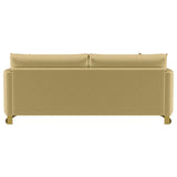 Corliss Camel Upholstered Curved Track Arm Sofa - Ornate Home