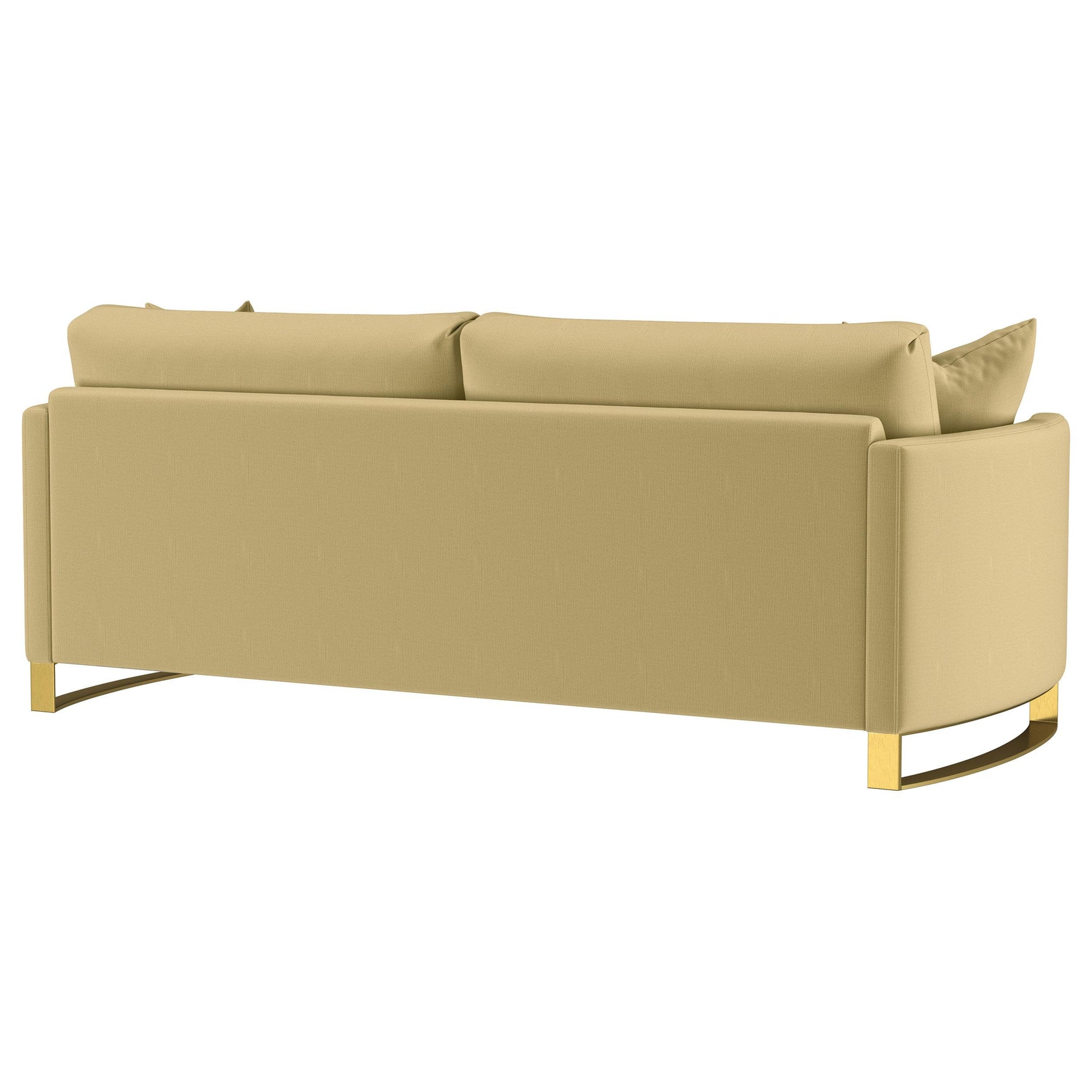 Corliss Camel Upholstered Curved Track Arm Sofa - Ornate Home