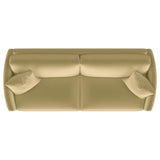 Corliss Camel Upholstered Curved Track Arm Sofa - Ornate Home