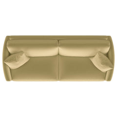Corliss Camel Upholstered Curved Track Arm Sofa - Ornate Home