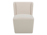 Cormac Cream Rolling Dining Chair - Ornate Home