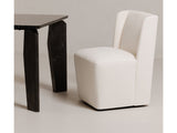 Cormac Cream Rolling Dining Chair - Ornate Home