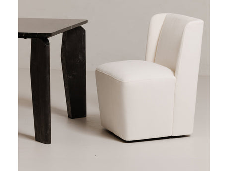 Cormac Cream Rolling Dining Chair - Ornate Home