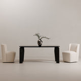 Cormac Cream Rolling Dining Chair - Ornate Home
