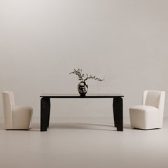 Cormac Cream Rolling Dining Chair - Ornate Home