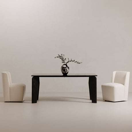 Cormac Cream Rolling Dining Chair - Ornate Home