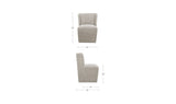 Cormac Grey Storm Rolling Dining Chair - Ornate Home