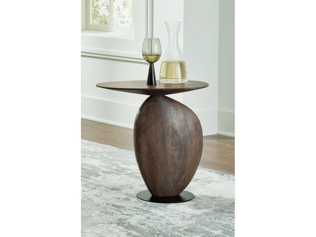 Cormmet Brown/Black Accent Table - Ornate Home