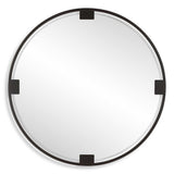 Cornelia Bronze/Black Round Mirror - Ornate Home