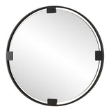 Cornelia Bronze/Black Round Mirror - Ornate Home