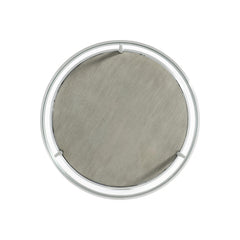 Cornelia Brushed Stainless Steel/Nebbia Raund Side Table - Ornate Home