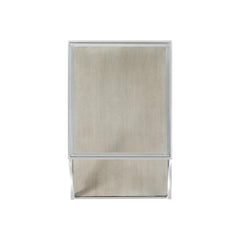 Cornelia Brushed Stainless Steel/Nebbia Rectangular Side Table - Ornate Home