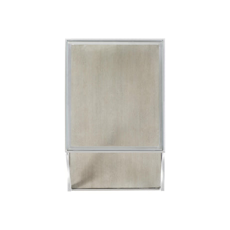 Cornelia Brushed Stainless Steel/Nebbia Rectangular Side Table - Ornate Home