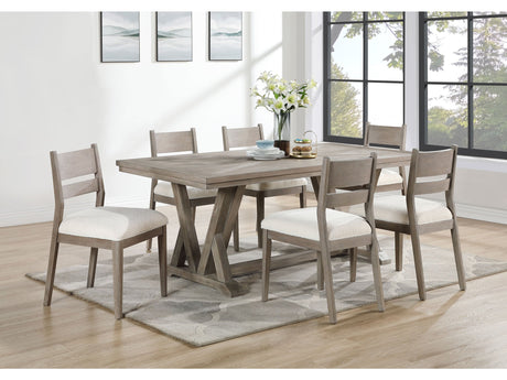 Cornelia Coastal Grey 7-piece Dining Room Set - Ornate Home
