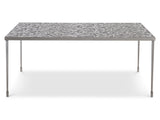 Cornelia Glazed Stainless Steel Cocktail Table - Ornate Home