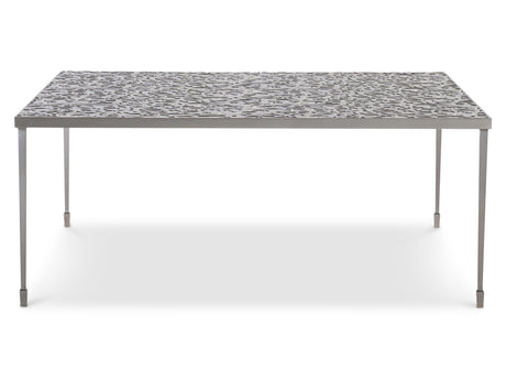 Cornelia Glazed Stainless Steel Cocktail Table - Ornate Home