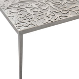 Cornelia Glazed Stainless Steel Cocktail Table - Ornate Home