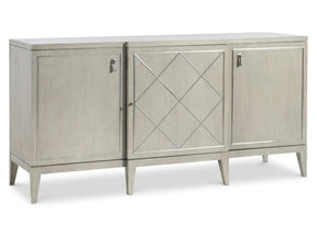 Cornelia Glazed Stainless Steel/Nebbia Buffet - Ornate Home
