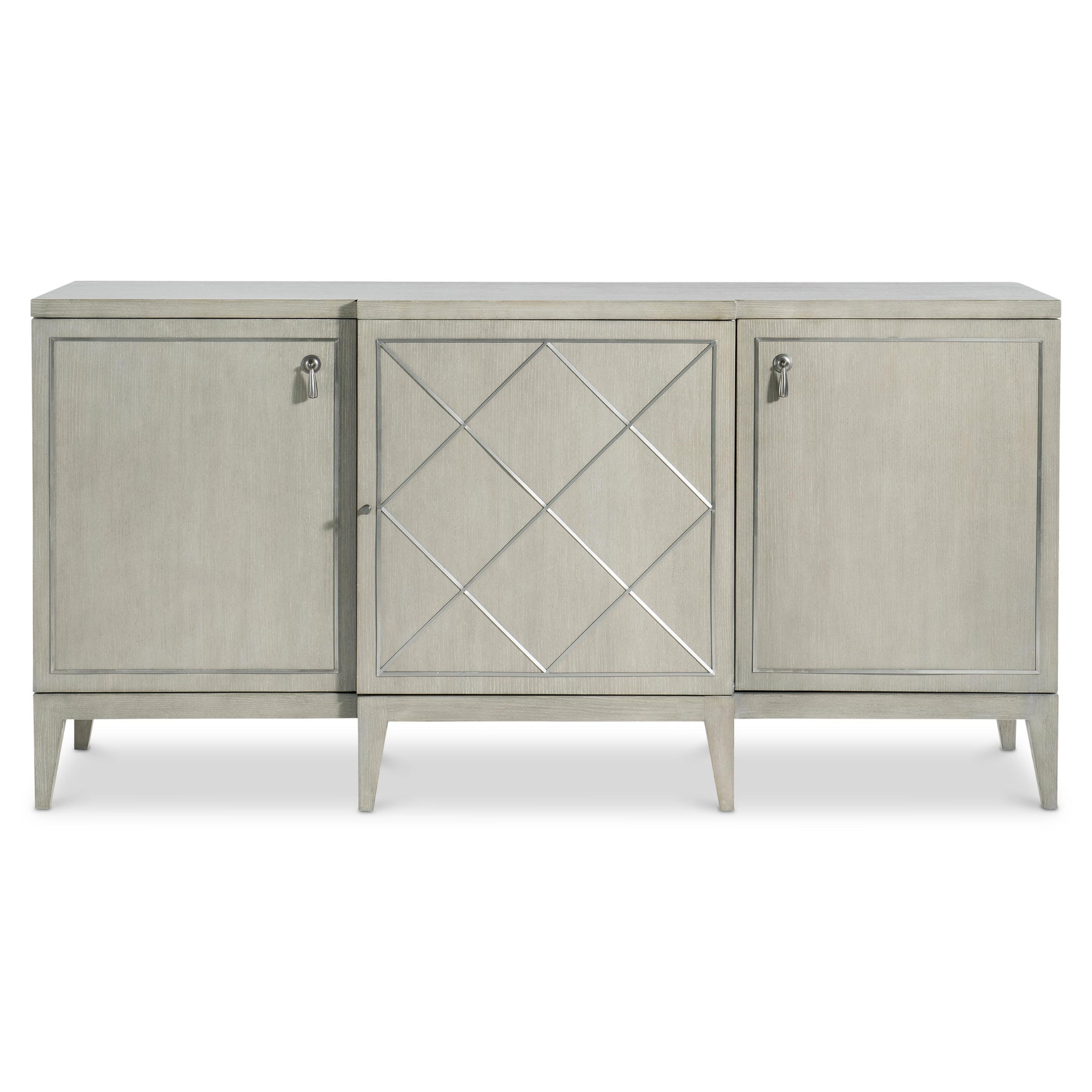 Cornelia Glazed Stainless Steel/Nebbia Buffet - Ornate Home