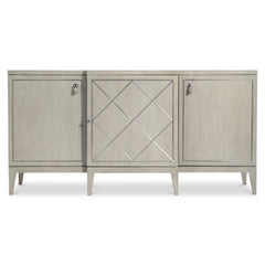 Cornelia Glazed Stainless Steel/Nebbia Buffet - Ornate Home