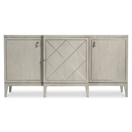 Cornelia Glazed Stainless Steel/Nebbia Buffet - Ornate Home