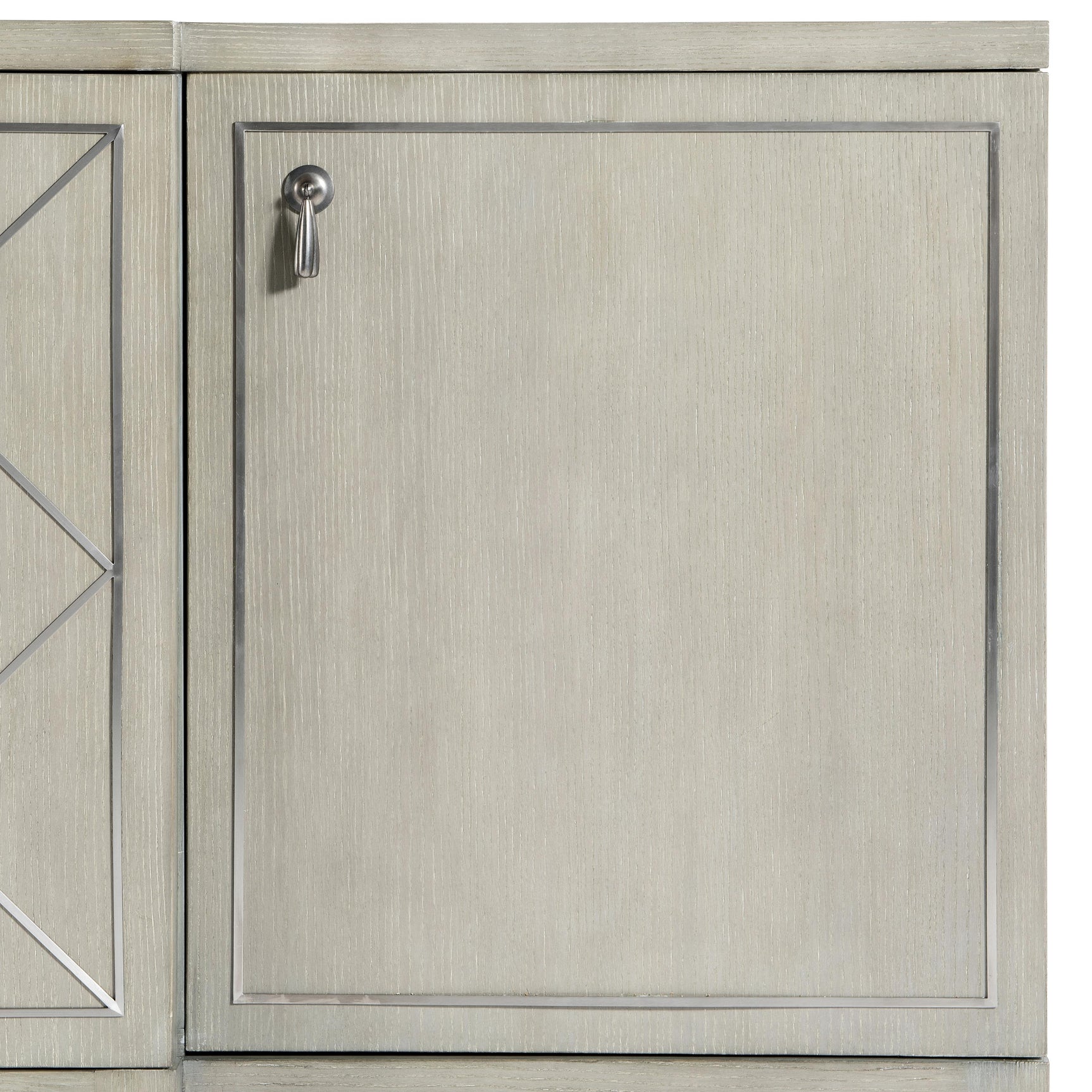 Cornelia Glazed Stainless Steel/Nebbia Buffet - Ornate Home