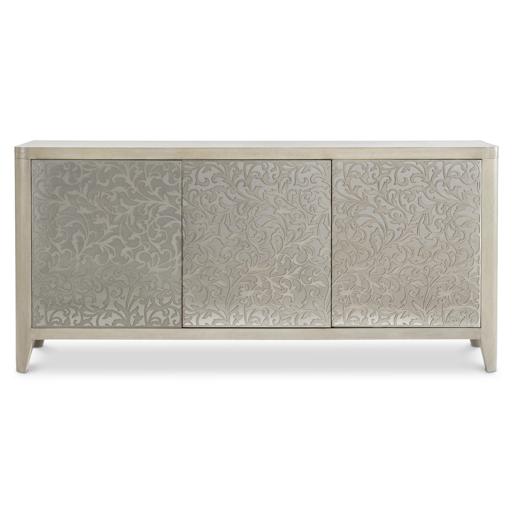 Cornelia Glazed Stainless Steel/Nebbia Buffet - Ornate Home