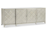 Cornelia Glazed Stainless Steel/Nebbia Entertainment Credenza - Ornate Home