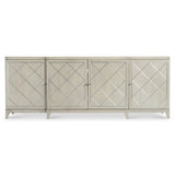 Cornelia Glazed Stainless Steel/Nebbia Entertainment Credenza - Ornate Home