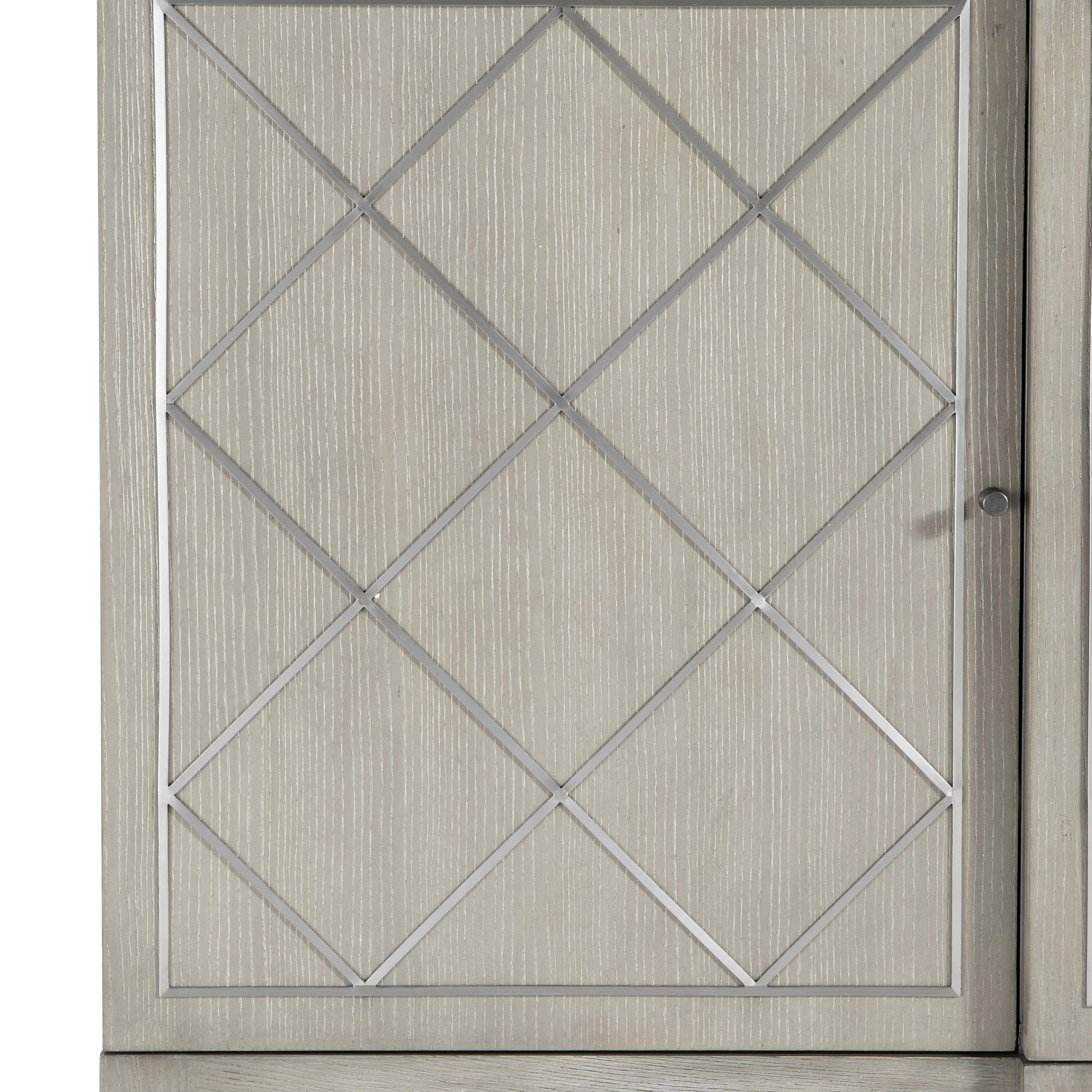 Cornelia Glazed Stainless Steel/Nebbia Entertainment Credenza - Ornate Home