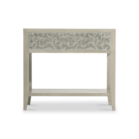 Cornelia Glazed Stainless Steel/Nebbia Nightstand - Ornate Home