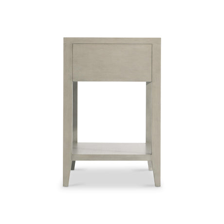 Cornelia Glazed Stainless Steel/Nebbia Nightstand - Ornate Home