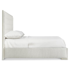 Cornelia Nebbia/White/Cream Panel King Bed - Ornate Home