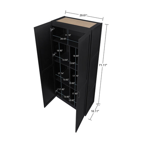 Cornelia Storage Closet 1.0 in Black - Ornate Home