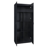 Cornelia Storage Closet 1.0 in Black (set of 2) - Ornate Home