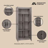 Cornelia Storage Closet 1.0 in Grey - Ornate Home