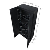 Cornelia Storage Closet 2.0 in Black - Ornate Home