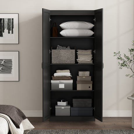 Cornelia Storage Closet 2.0 in Black - Ornate Home