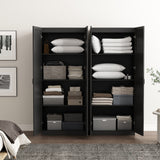 Cornelia Storage Closet 2.0 in Black (set of 2) - Ornate Home